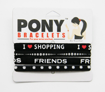 BLACK COMBO PONY BRACELETS